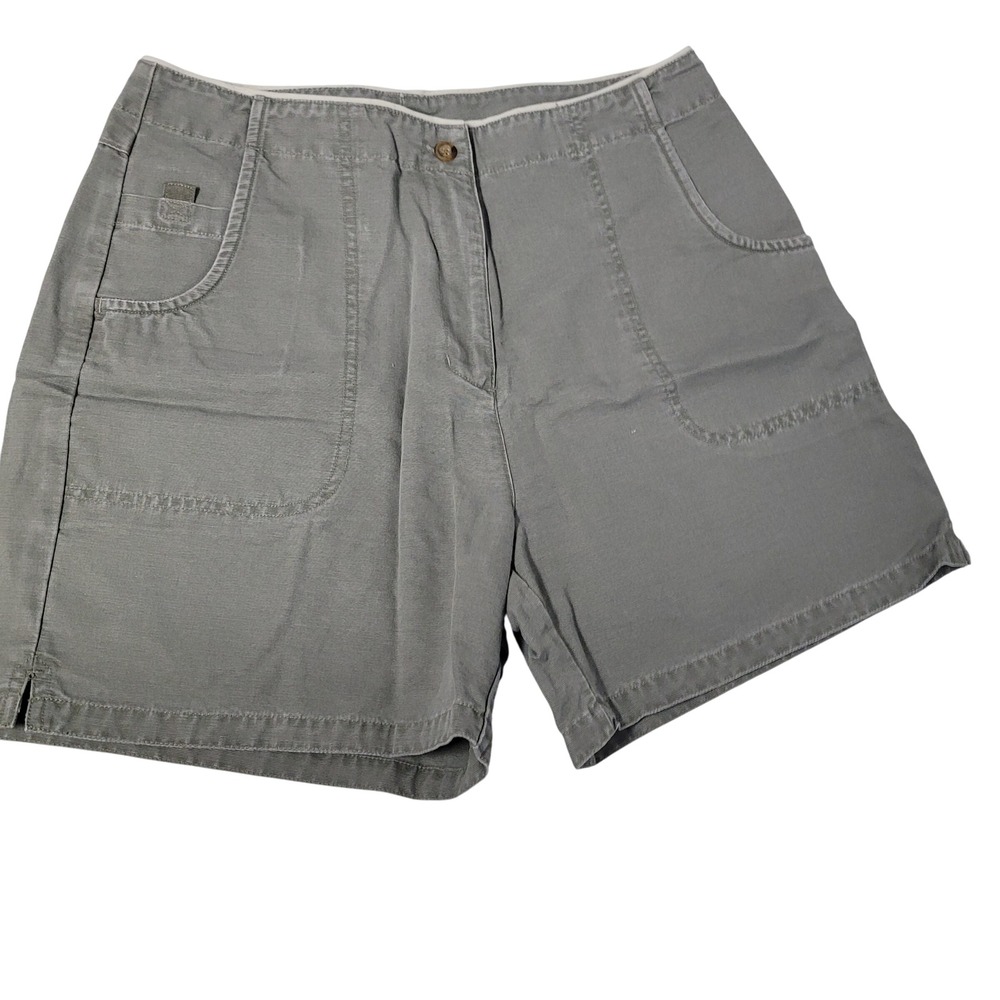 Woolrich Fieldstone Women's Olive Green Cotton Cargo Shorts‎ Size 14